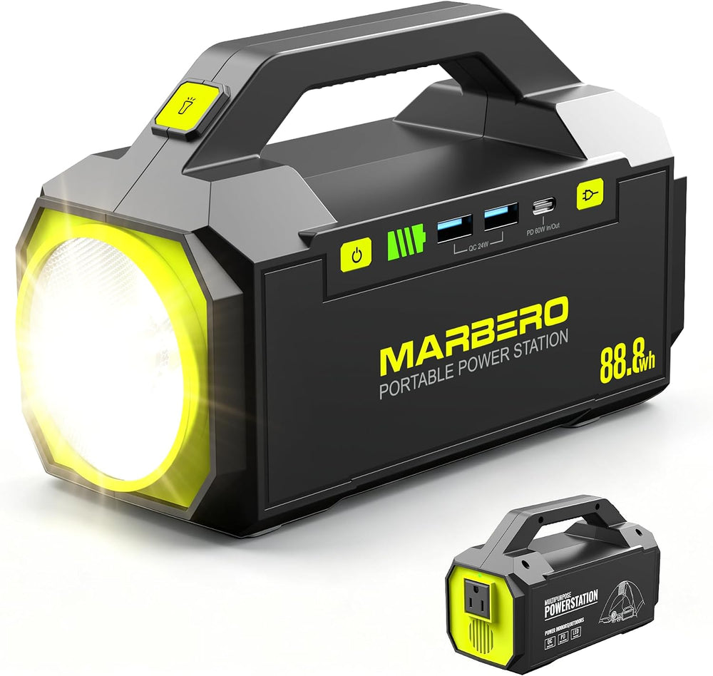 MARBERO Portable Power Station with AC Outlet 100W Solar Generator 88.8Wh