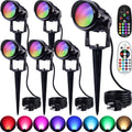 SUNVIE RGBW Halloween Spotlights Outdoor 12W LED Plug in Landscape Lights