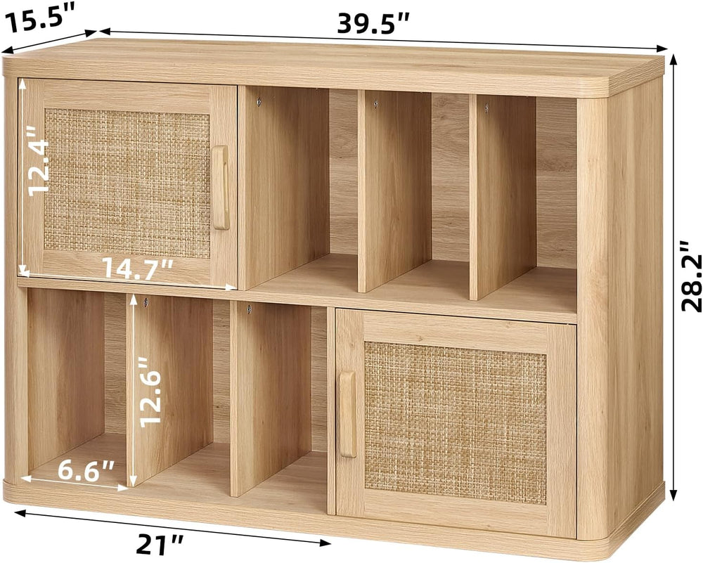 LEYAOYAO Large Record Player Stand with Vinyl Storage Up to 450 Albums, Wood ...