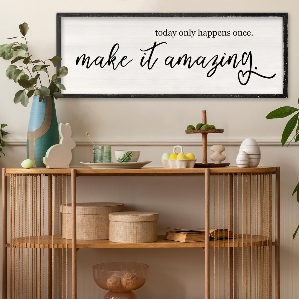 RLWangChao Today Only Happens Once Make It Amazing Wall Art 32"X12"...