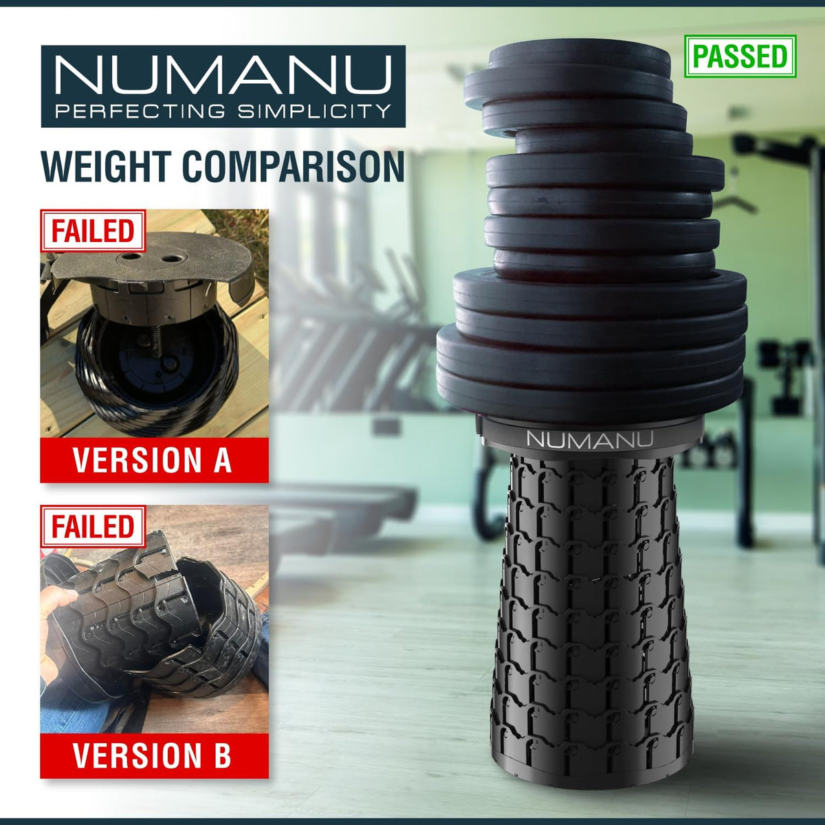 NUMANU XXL Collapsible Stool for Adults, Portable Folding Seat, 1000 lbs