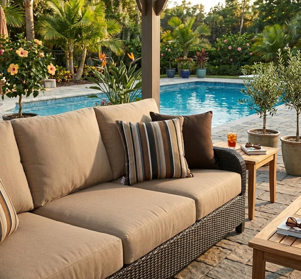 Outdoor/Indoor Sunbrella Throw Pillow Cover Only Square Set of 2 Pieces 18 in...