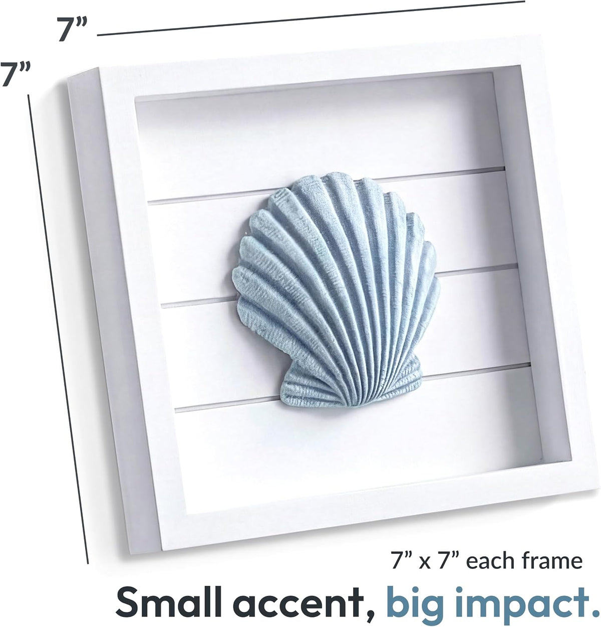 Tide and Tales 3D Coastal Wall Art, Beach Wall Decor, Framed Set of 4