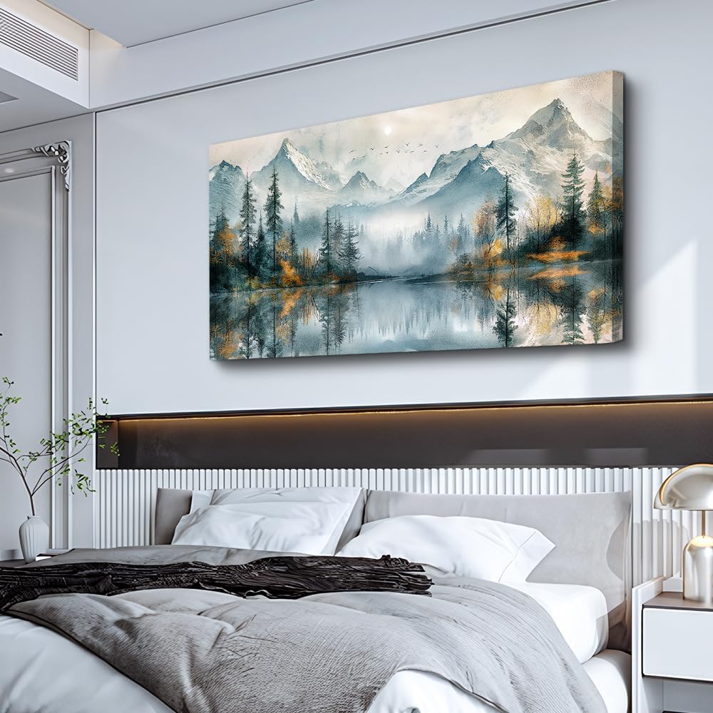 MHARTK66 Large Canvas Wall Art For Living Room,Mountain Paintings, 20x40 In