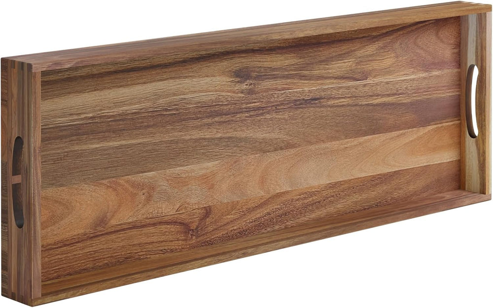 MAONAME Extra Large Ottoman Tray, 36 x 12 inches Acacia Wood Serving Board