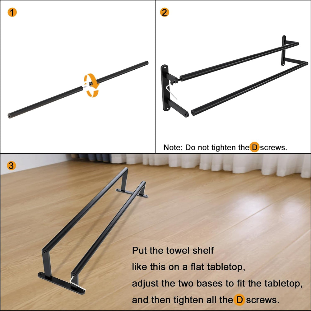32Inch Double Towel Bar, JIAPAIDUO Towel Rack for Bathroom, Stainless Steel D...
