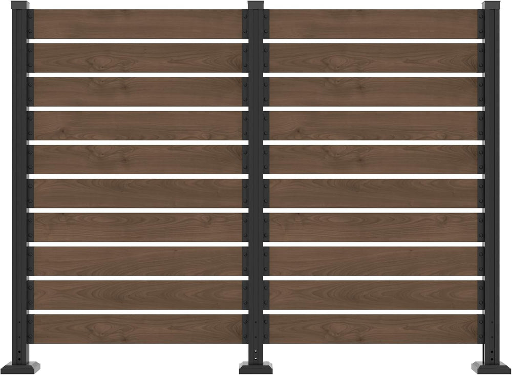 60''H x 78''W Outdoor Cedar Wood Fence Privacy Screen