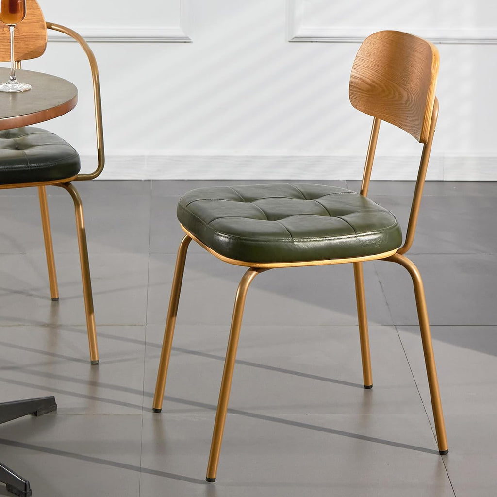 dining chairs set of 4, mid century modern, side view