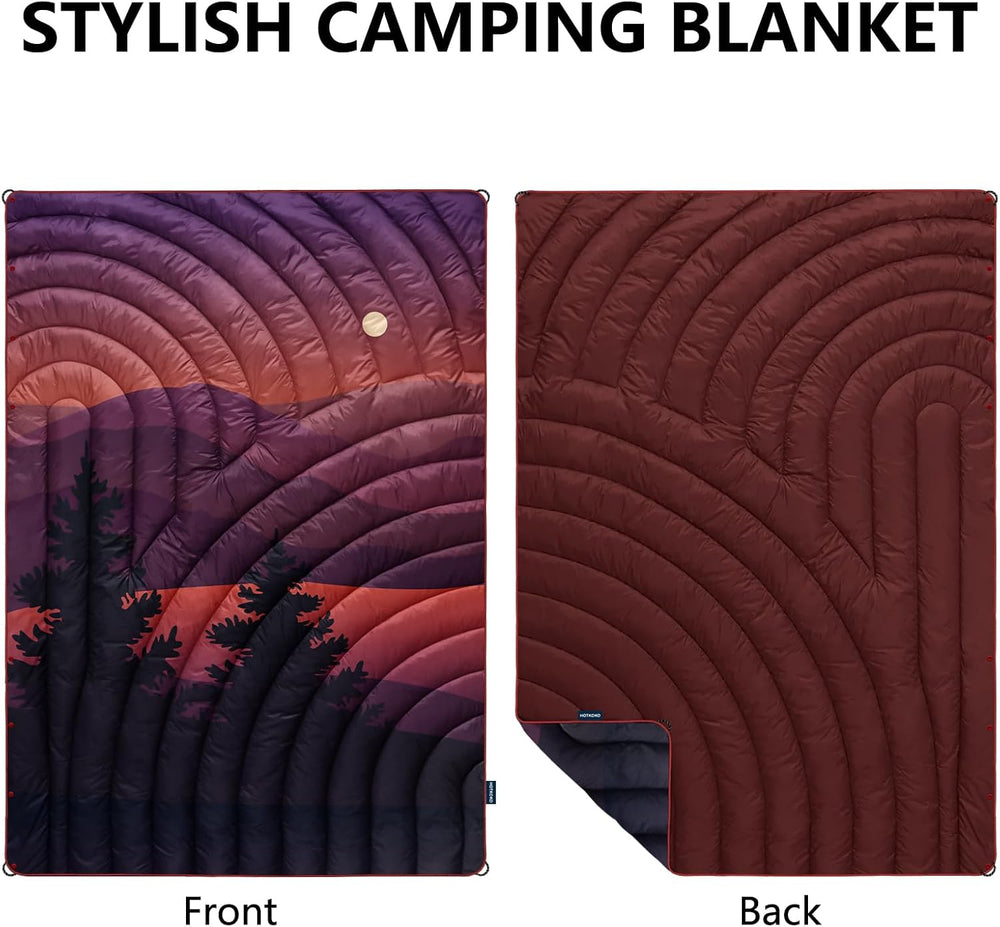Puffy Camping Blanket,Mini Camp Blanket Outdoor Camping Quilt Waterproof