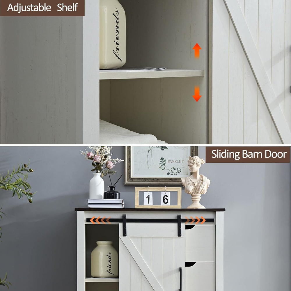 BOSHIRO White Dresser for Bedroom with 5 Drawers, 48" Tall w/Sliding Bar...