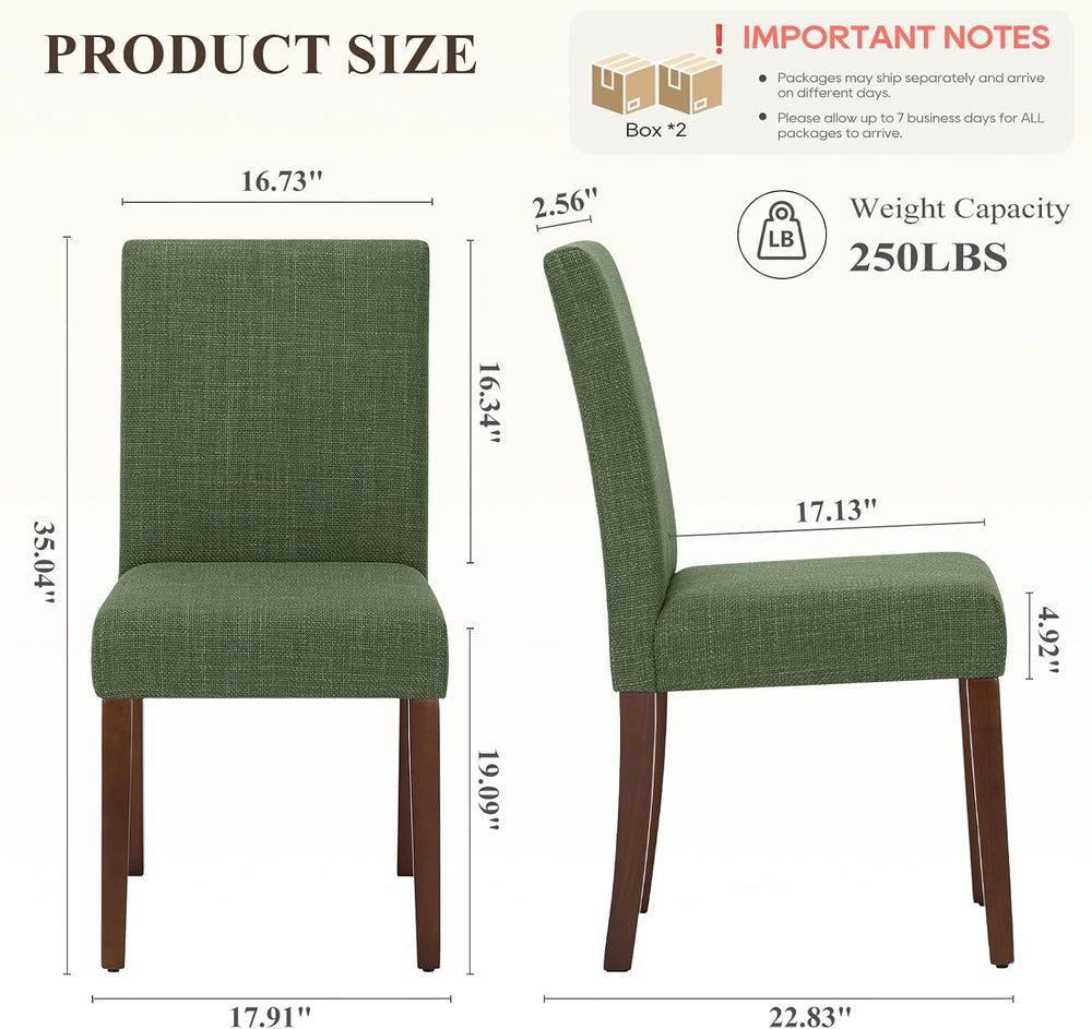 MALOL Upholstered Dining Chairs Set of 4, Modern Fabric Dining Room Chair, Wo...