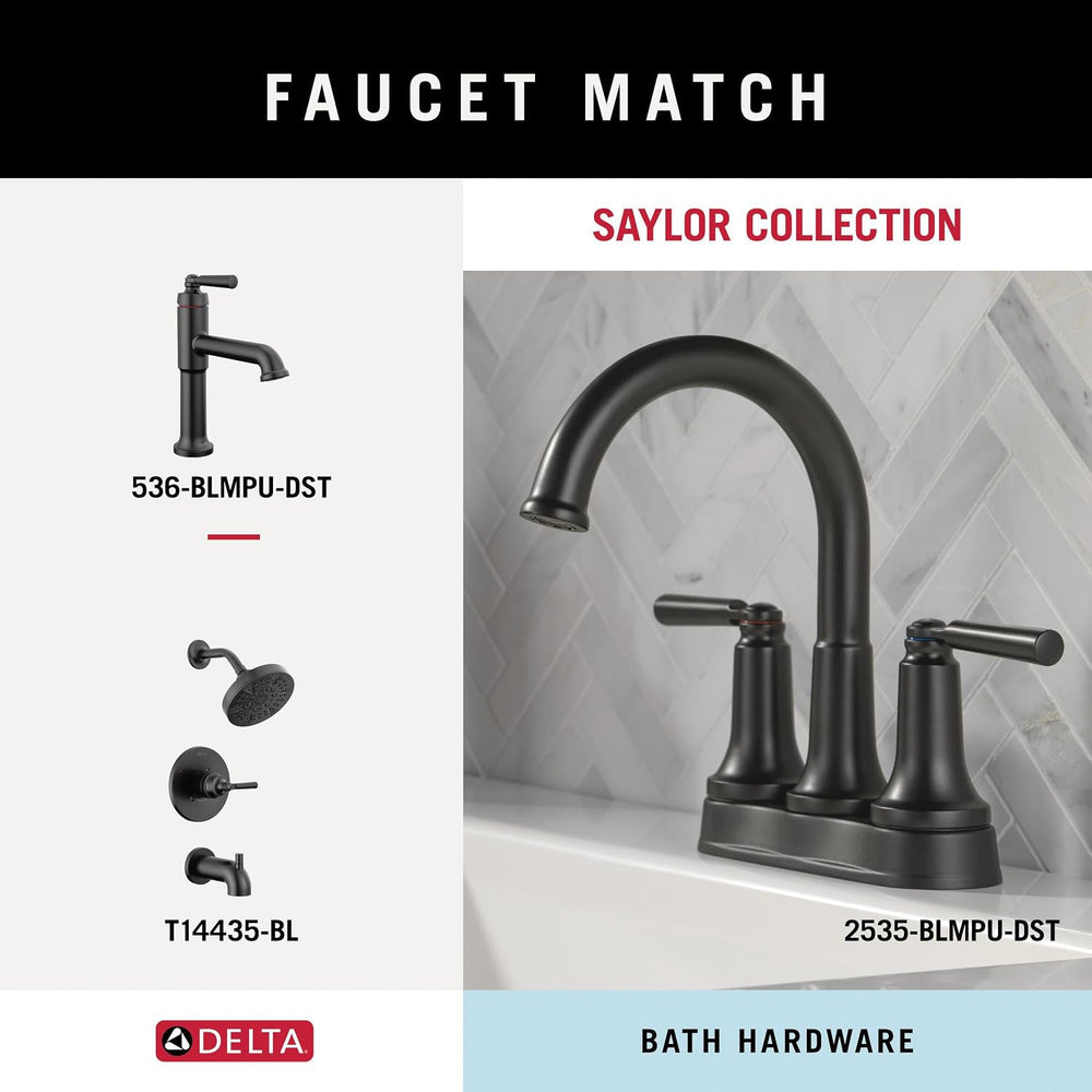 Delta Saylor (1-Pack) 8'' Towel Rack for Bathroom Matte Black Towel B...