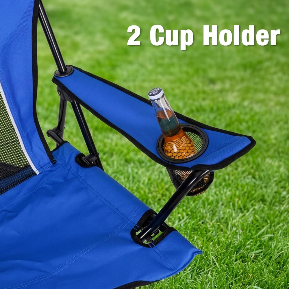 Romswi Oversized Portable Folding Camping Chair for Adults, Heavy Duty Outdoo...