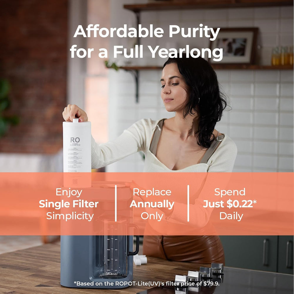Bluevua RO100ROPOT-Lite Countertop Reverse Osmosis Water Filter