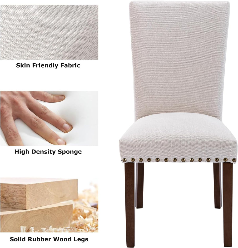 MALOL Upholstered High-Back Dining Chairs Set of 4