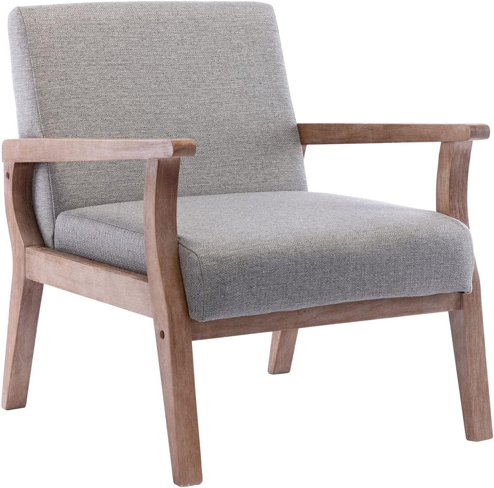 VESCASA 23.2" W Accent Chair with Arms, Comfy Farmhouse Side Chair with ...