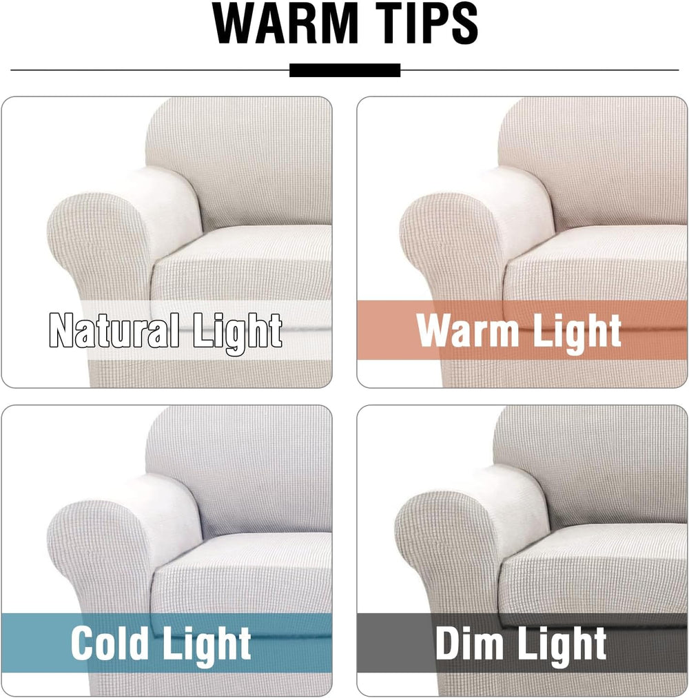 H.VERSAILTEX 2-Pieces Armchair Cover Chair Slipcovers with Arms Furniture Pro...