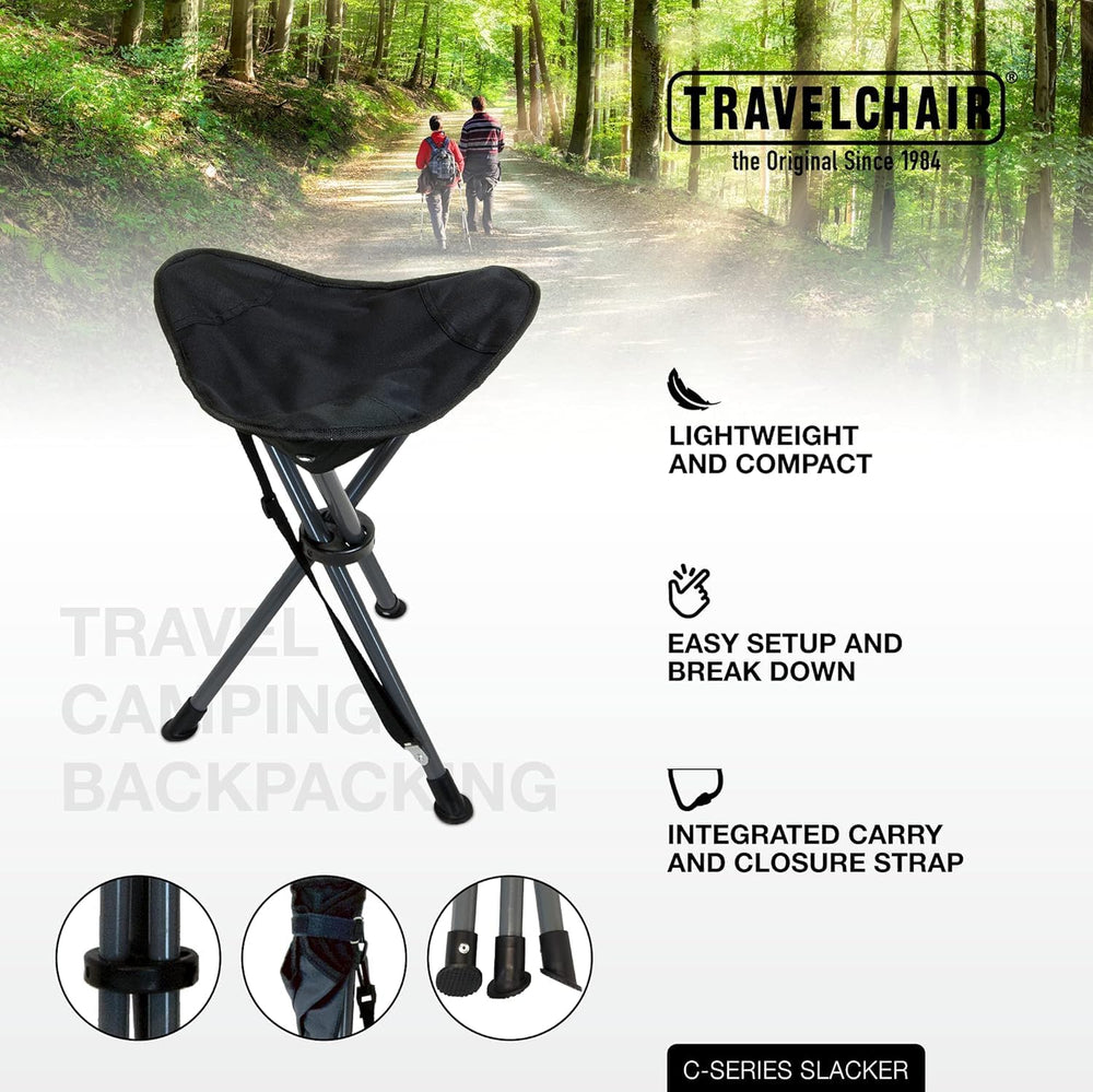 Travel Chair Slacker Tripod Chair for Camping, Lightweight Chair, Adjustable ...