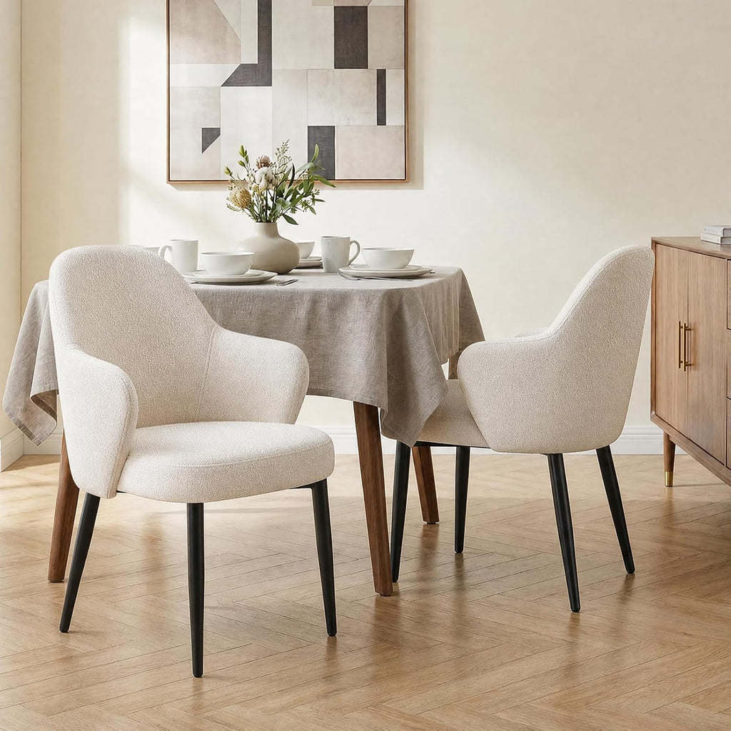 Dining Chairs Set of 2, Modern Fabric Chairs for Kitchen & Dining