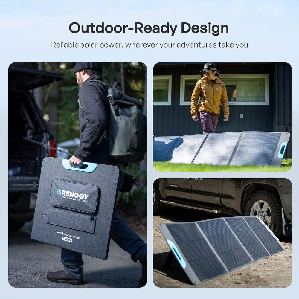 Renogy 200W Portable Solar Panel for Power Stations, 25% Efficiency