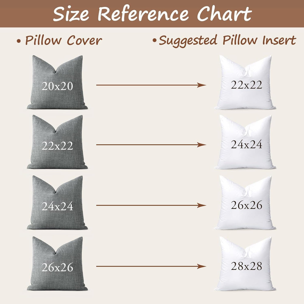 Artscope Synthetic Down Pillow Insert, 22x22 Throw Pillow Inserts Set of 2