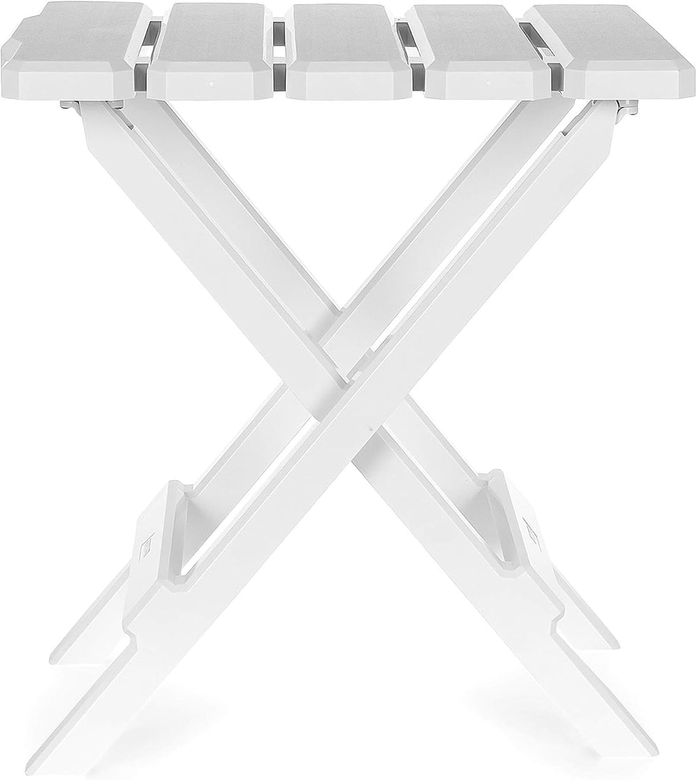 Camco Adirondack Style Folding Plastic Large Table with Footrest Design and E...