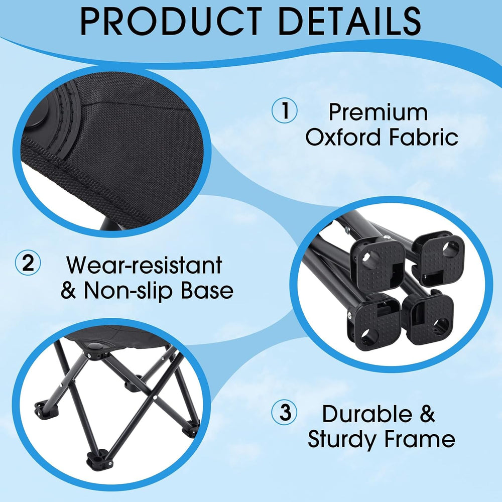 Ripeng 4 Pcs Portable Airplane Travel Foot Rest, Folding Camping Stool, Under...