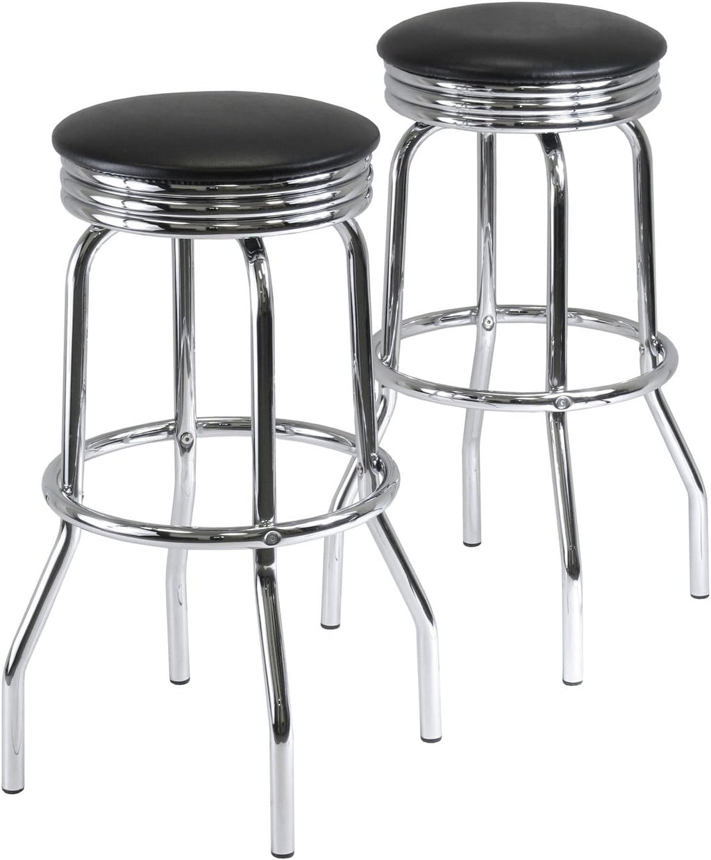 winsome summit 3-pc bar table with swivel seat, close-up detail
