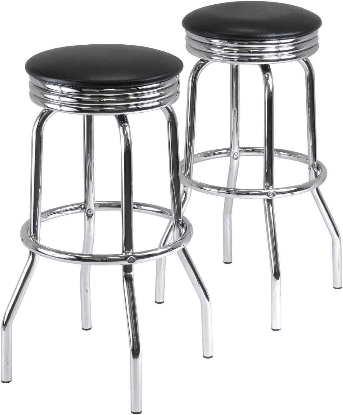 winsome summit 3-pc bar table with swivel seat, close-up detail
