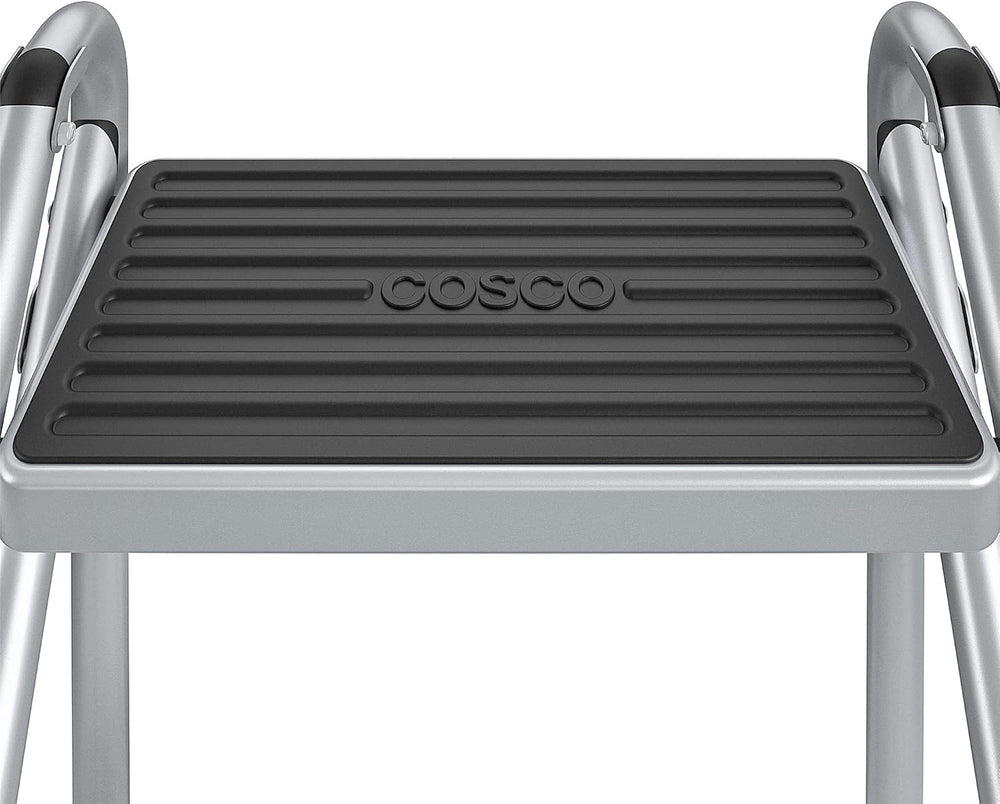Cosco 3-Step Rolling Step Ladder, Grey