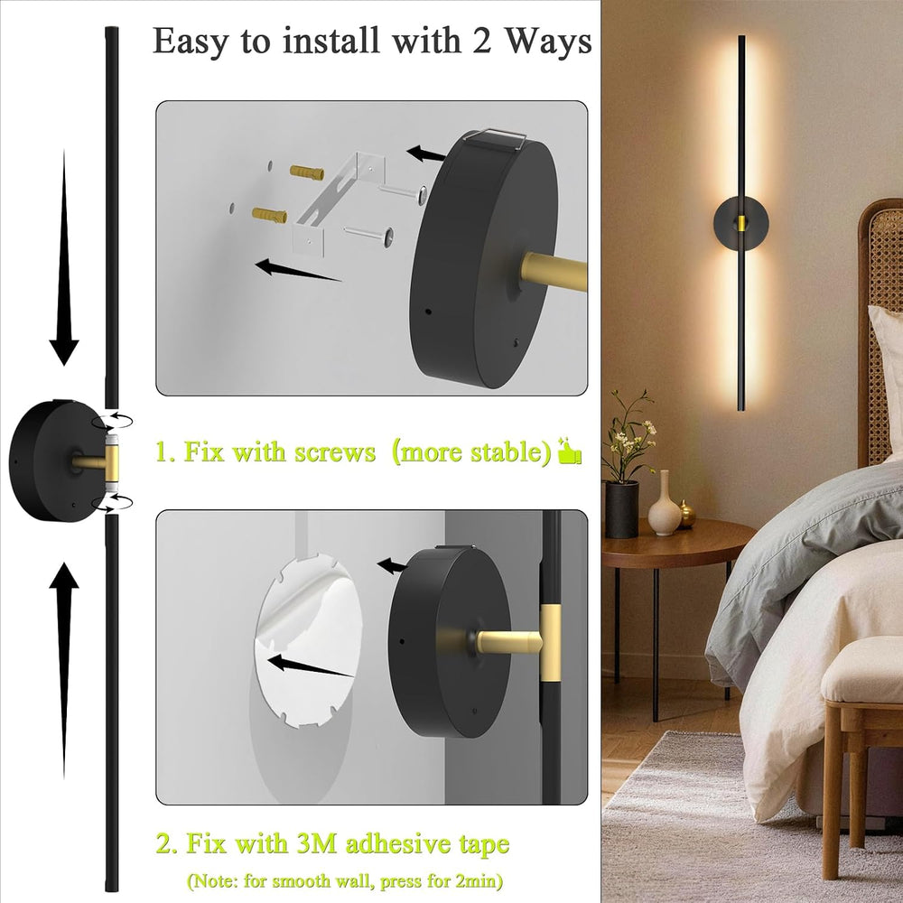 Battery Operated Wall Sconce Set of 2: 10000mAh Wireless Sconces Rechargeable...