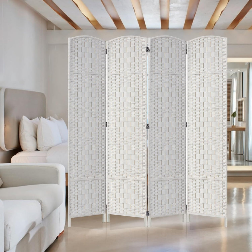 RHF Room Divider Panel,Partition Room Dividers,4Panel Privacy Screen,White