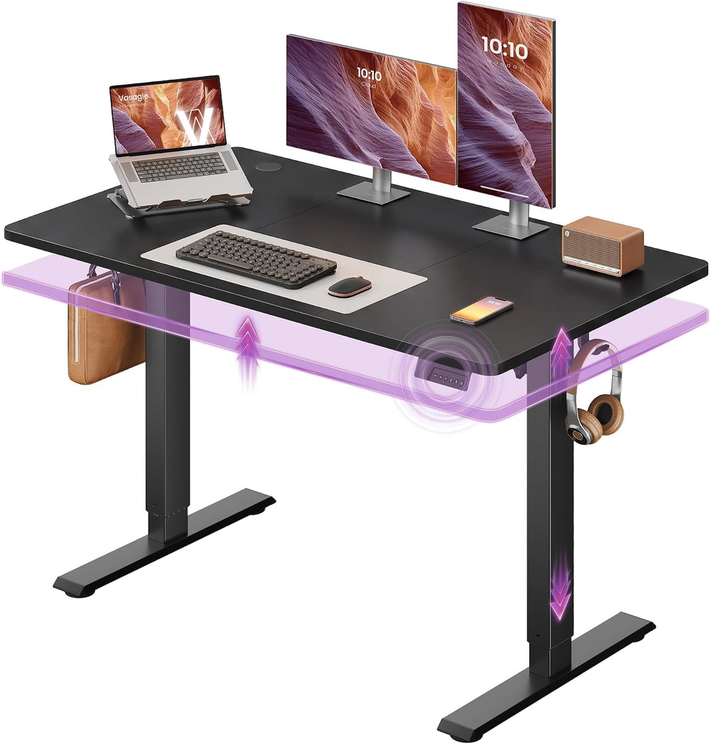 VASAGLE Standing Desk, 48x24 Inch Electric Adjustable Desk, 30-Min Assembly