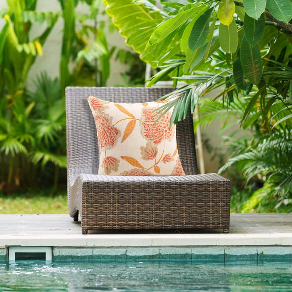 JMGBird Orange Outdoor Pillows 18x18 Throw Pillows with Inserts Included