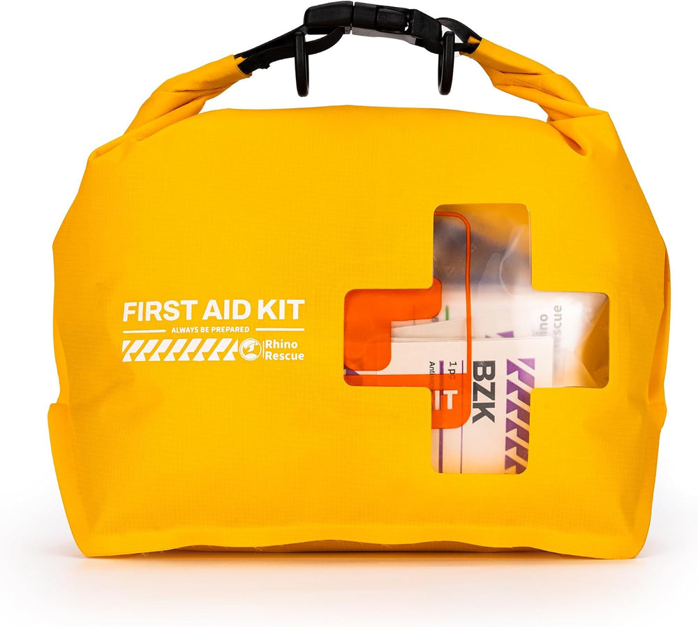 RHINO RESCUE Waterproof Boat First Aid Kit, Lightweight Dry Bag (Yellow)