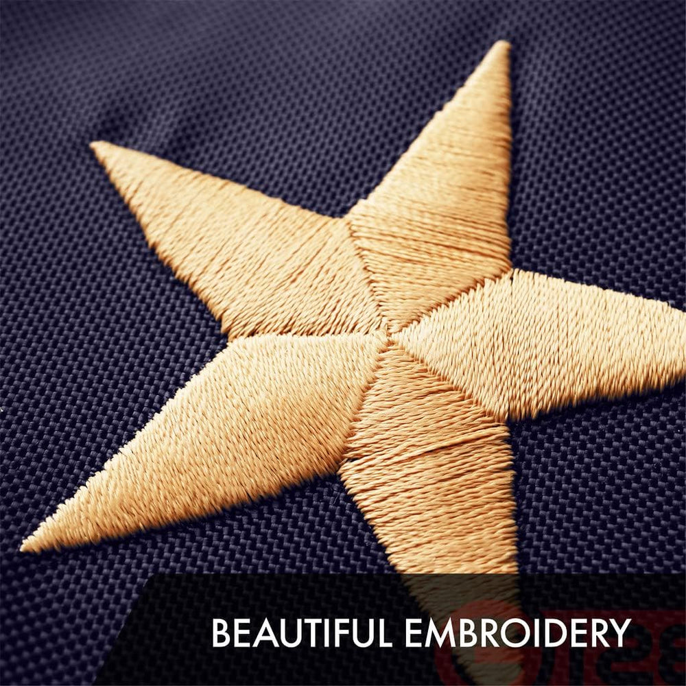 G128 Betsy Ross 1776 Tea-Stained Flag | 4x6 Ft | ToughWeave Pro Series Embroi...
