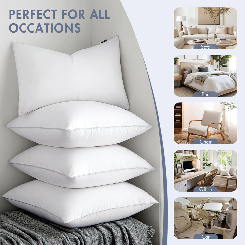 MIULEE 18 x 18 Pillow Inserts (Set of 2) -Decorative Throw Pillows for Couch ...
