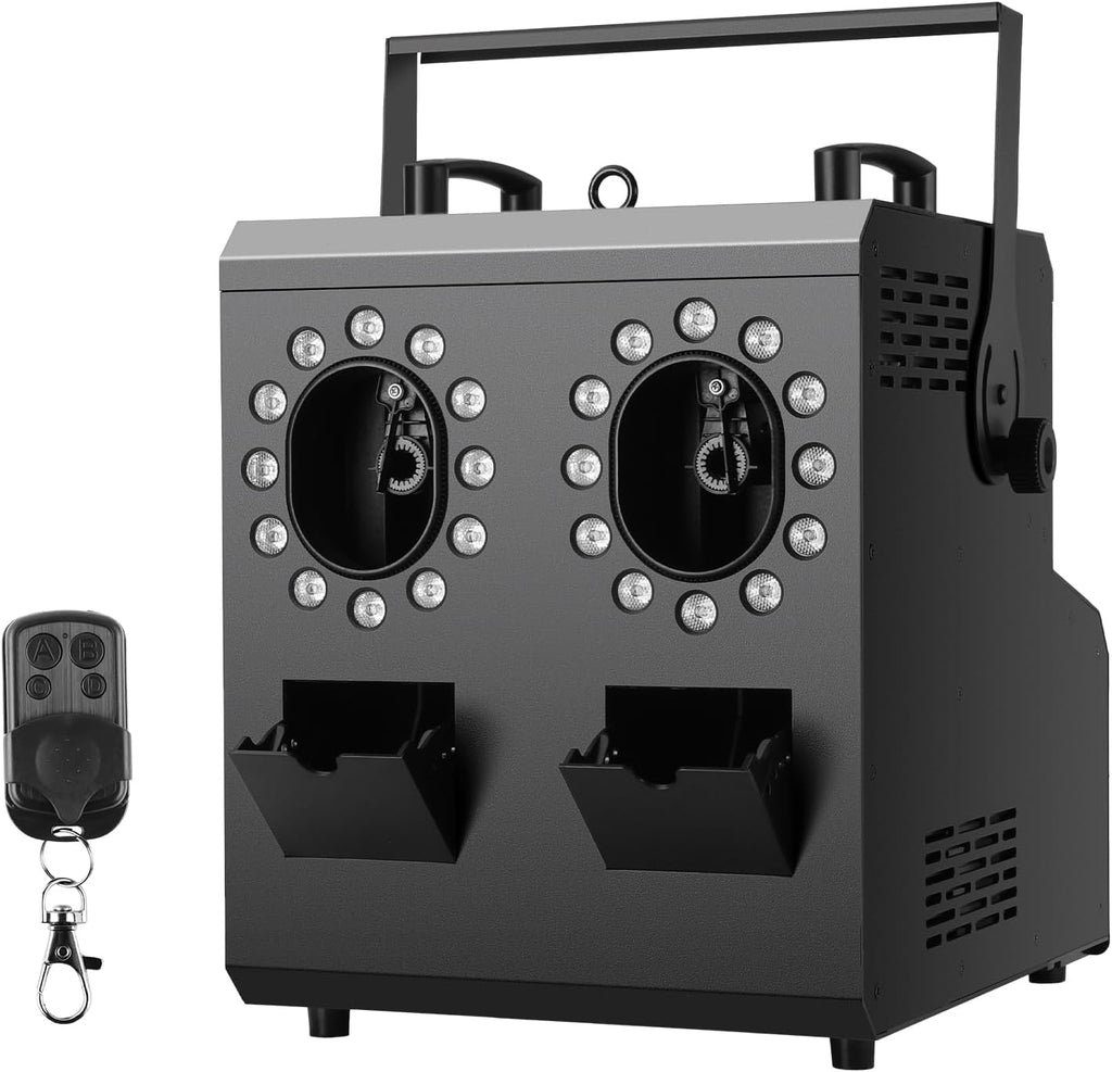 Fog Bubble Machine,1500W 3IN1 Smoke Bubble Machine with 24LEDs RGBW 4IN1 Lighting Effect Remote Control Timer Settings DMX512 for Halloween Birthday Parties Wedding Show Festival Stage
