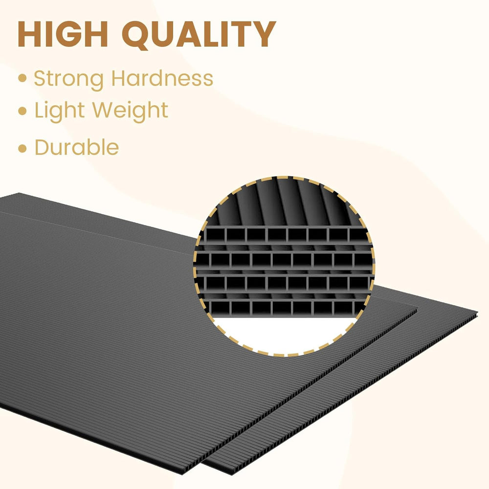 2 Pack Corrugated Plastic Board for Indoor and Outdoor Use, 4 Mm Thick Poster...