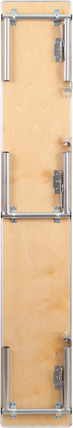 EMMA + OLIVER 72" x 12" x 12" Birchwood Bar Top Riser with Silver Leg