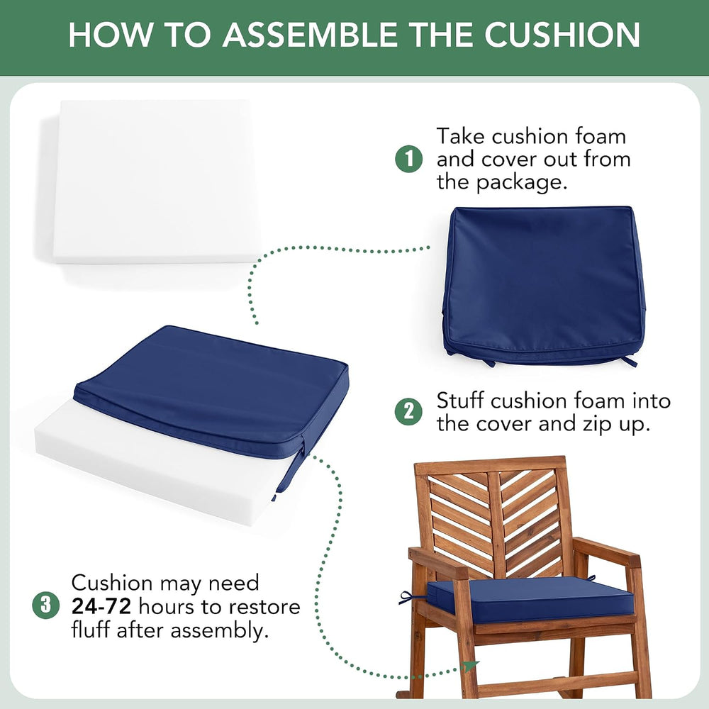 Summsun Outdoor Chair Cushions Set of 6: Waterproof & Fade Resistant Seat...
