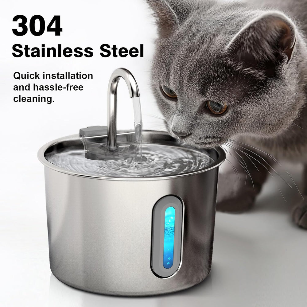 Cat Water Fountain, 74oz/2.2L Cat Fountain for Drinking - Pet Water Fountain ...