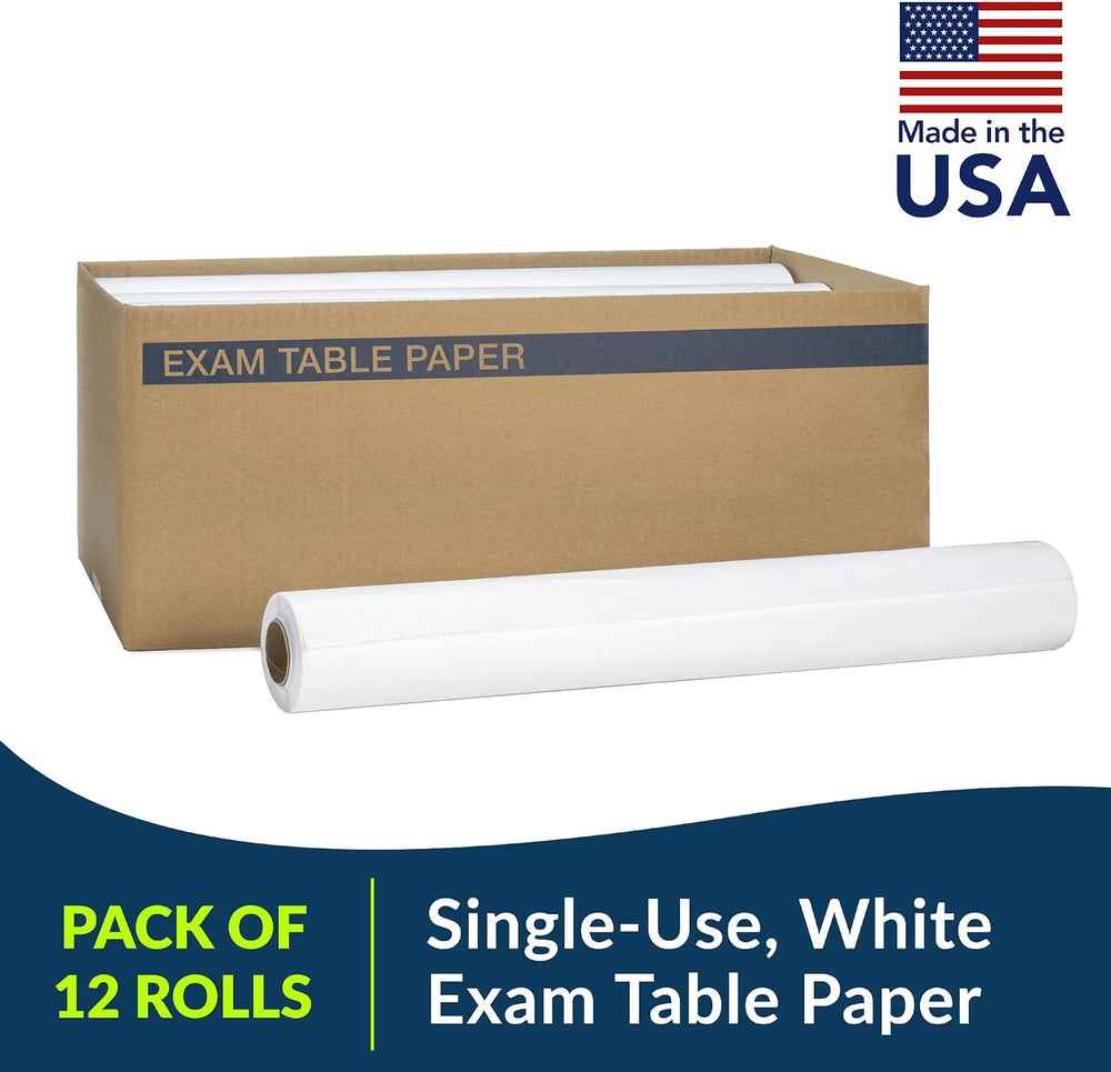 TIDI 513 Avalon Exam Table Paper, Smooth, 18 in x 225 ft, 12 Count