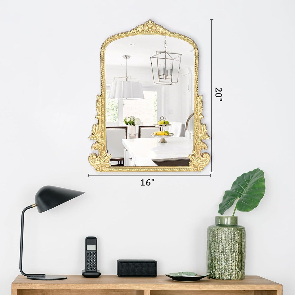 Vintage Small Arched Mirror, 17"x 12" Wall Mounted Tabletop Vanity ...