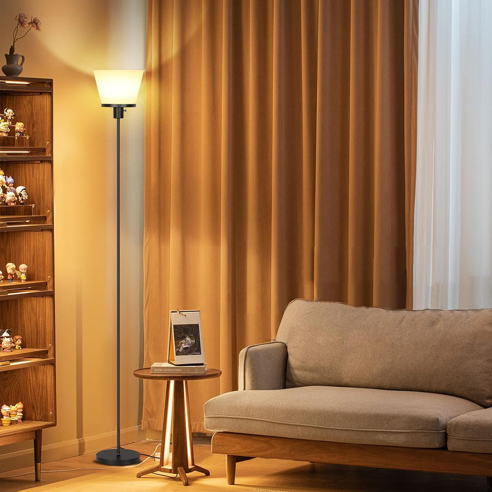 LED Floor Lamp Tall Standing Lamp, Black Modern Torchiere Floor Lamps for Bed...