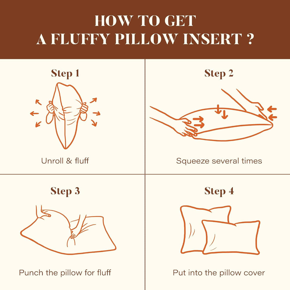 DOWNSTORIA 18x18 Feather Down Pillow Inserts Set of 2, 100% Cotton Cover