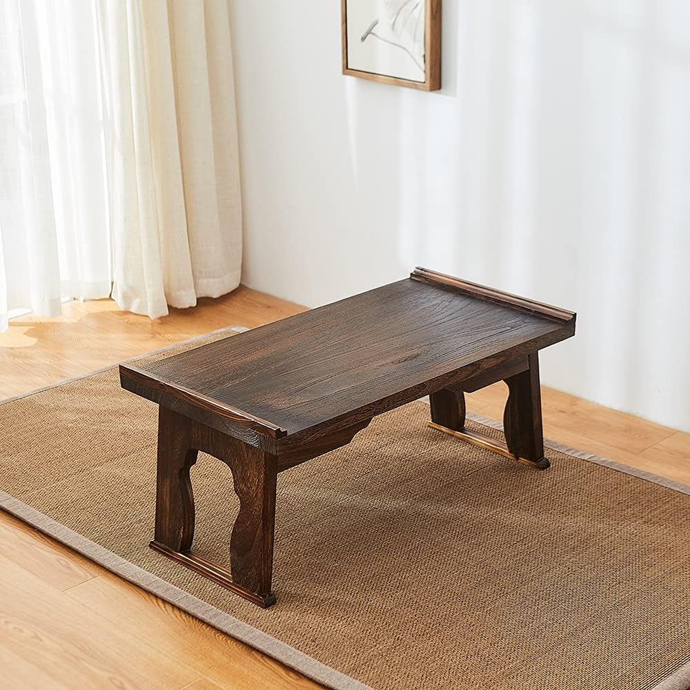 Foldable Wooden Laptop Desk, Breakfast in Bed Serving Tray, Japanese Floor Ta...