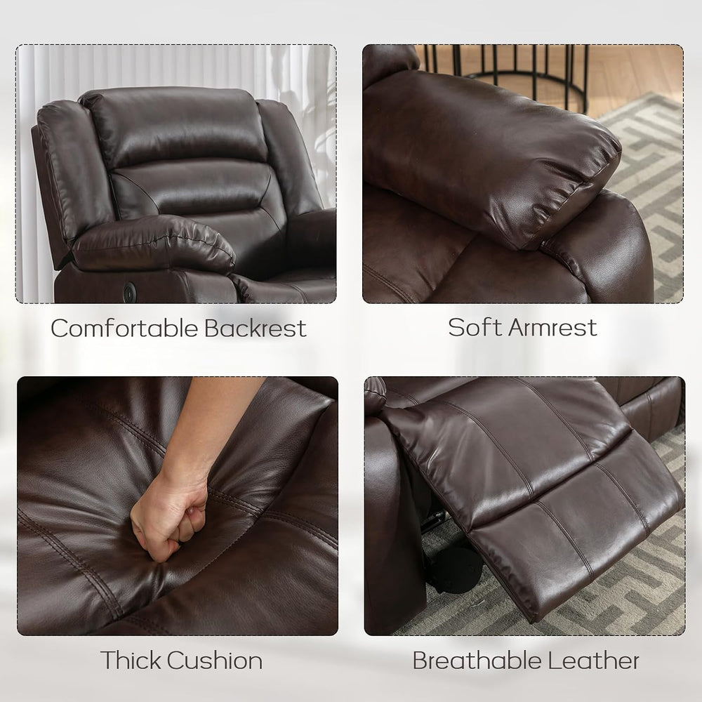 EBELLO Faux Leather Power Recliner Sofa Set, Electric Recliner Chair, Lovesea...