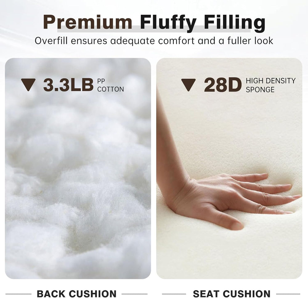 Belord Luxury 6" Thick Outdoor Cushion 5 Set - 22 x24 Inch 28D Sponge Fi...