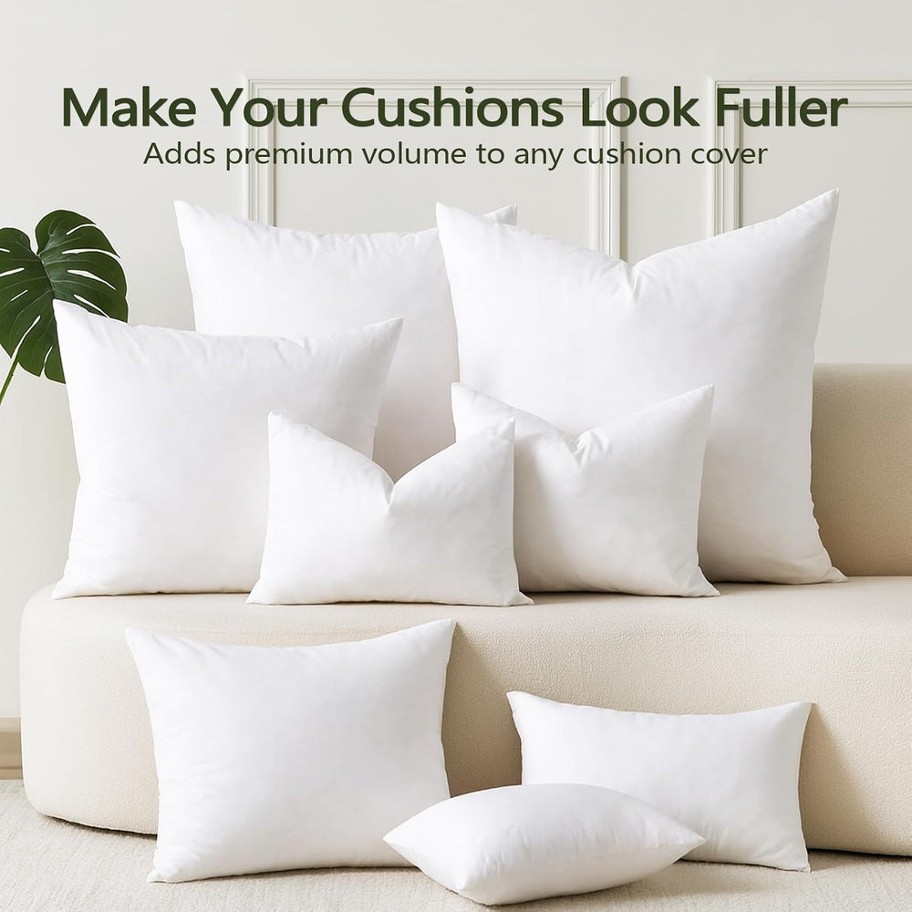 DWR Feather Down Throw Pillow Inserts with Organic Cotton, 20x20, Set of 2